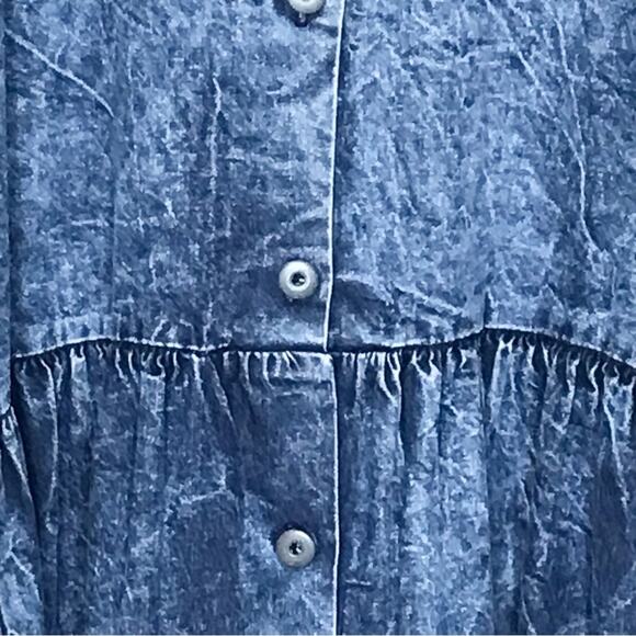 Katherine Haley Size Medium Vintage 1980’s Denim Midi Jumper-Leopard-FLAW - Picture 3 of 16